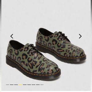 DR. MARTENS 1461 Distorted Leopard Print Oxford Shoes